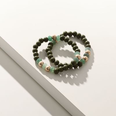 Dark Green Beads Bracelet