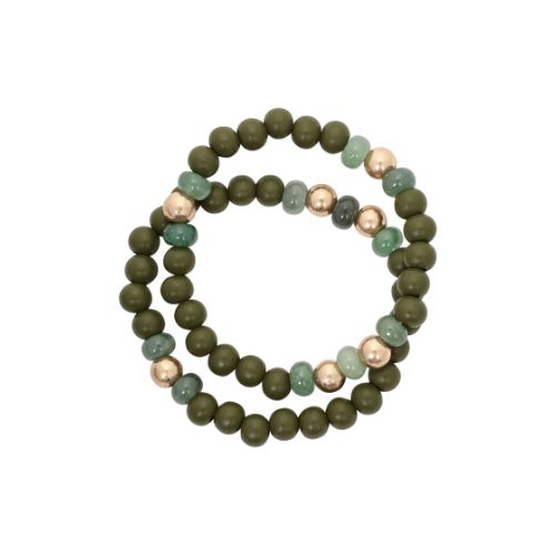 Dark Green Beads Bracelet