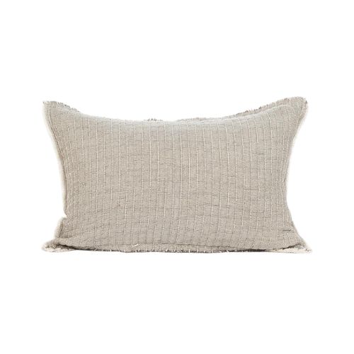 16X24 Overstitch Pillow - Grey