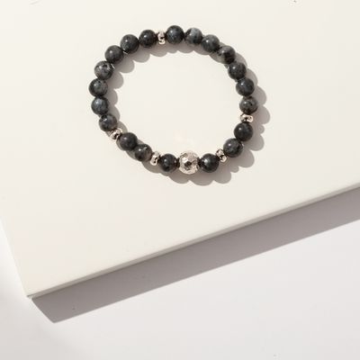 Shadow &amp; Silver Beaded Bracelet