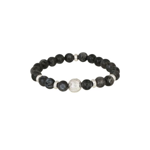 Shadow &amp; Silver Beaded Bracelet