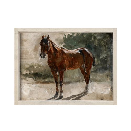12x9" Vintage Horse Painting
