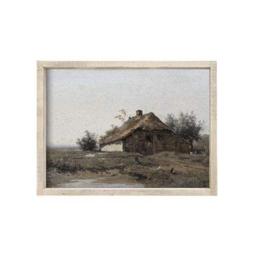 8.5x7" Vintage Cottage Painting