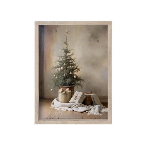 7x8.5" Christmas Tree Painting