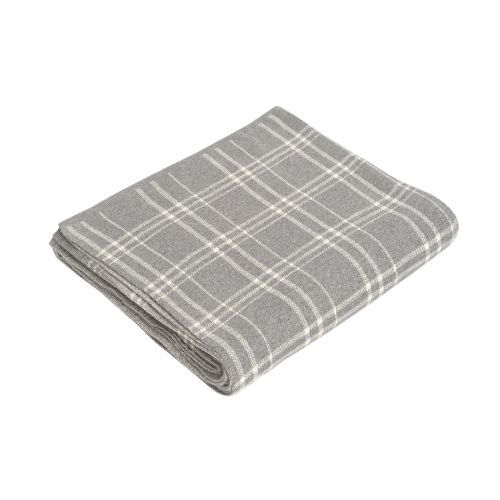 Thomas Plaid Throw - Grey