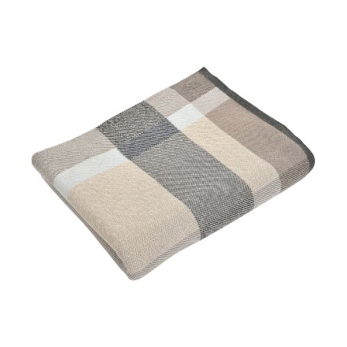 Plaid Throw - Beige