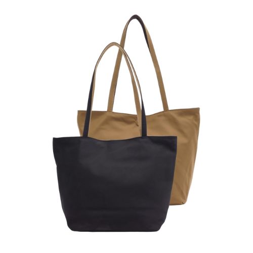 Charmaine Reversible Nylon Tote, Colour: Black / Khaki