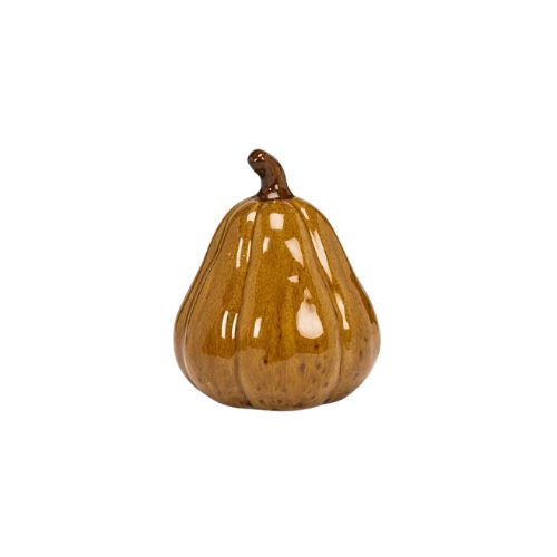 Porcelain Pumpkin - Dark Gold