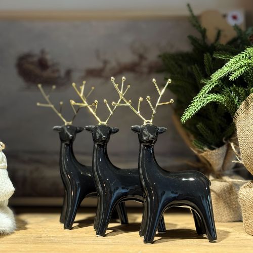 Scandi Reindeer Black+Gold