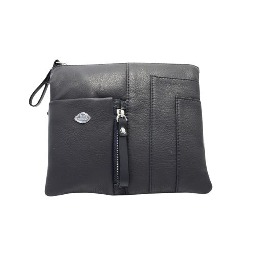 Italian Leather Handbag - Marine Blue