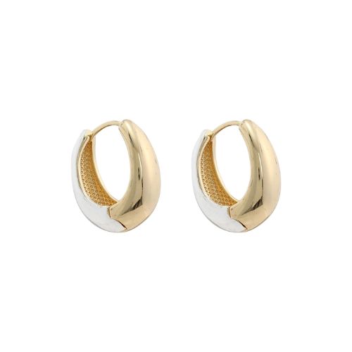 Two-Tone Reversible Hoop Earring
