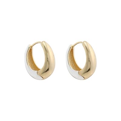 Two-Tone Reversible Hoop Earring