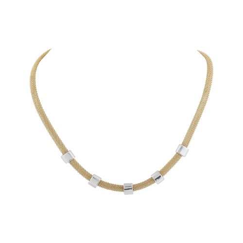 Two-Tone Mesh Necklace