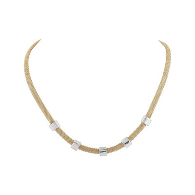 Two-Tone Mesh Necklace