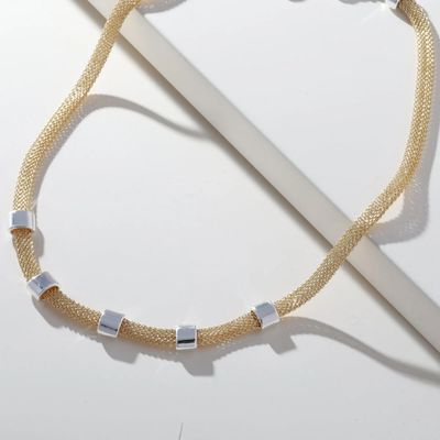 Two-Tone Mesh Necklace