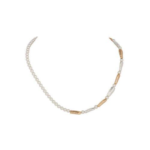 Two-Tone Necklace - Pearls