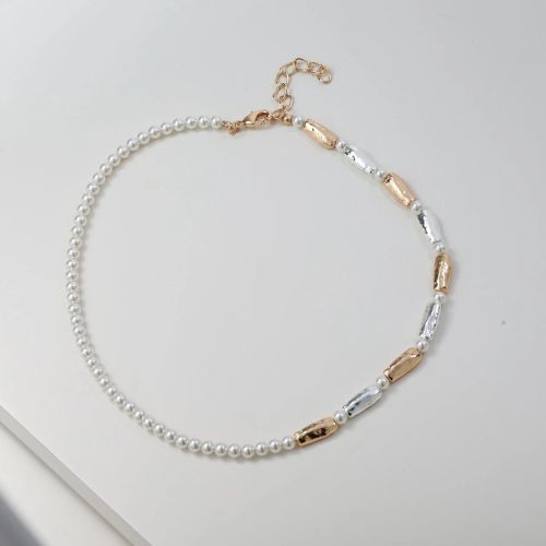 Two-Tone Necklace - Pearls