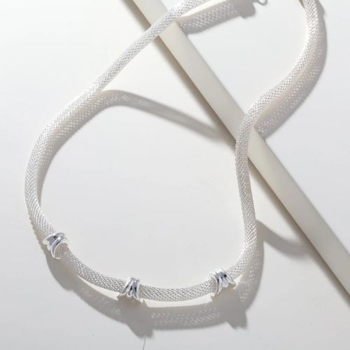 Silver Mesh Necklace