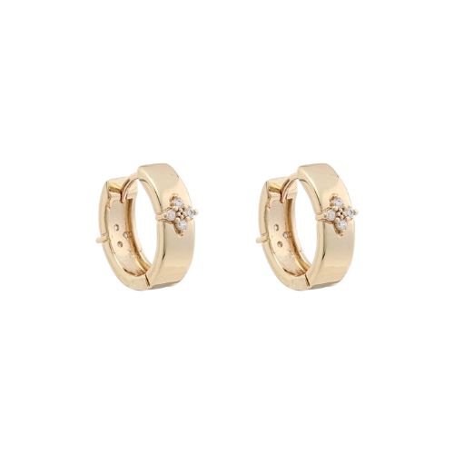 Gold Earrings - Star Crystal