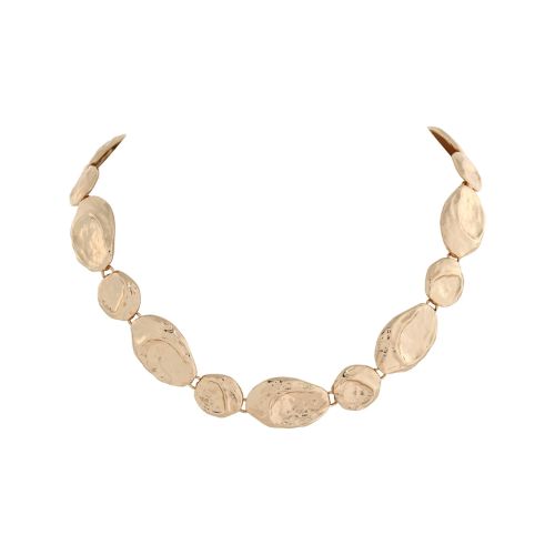 Hammered Gold Collar Necklace