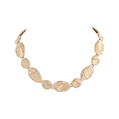 Hammered Gold Collar Necklace
