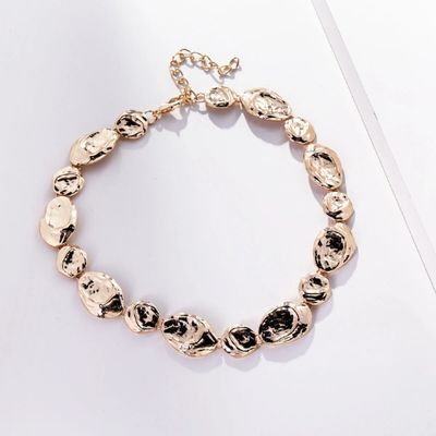 Hammered Gold Collar Necklace