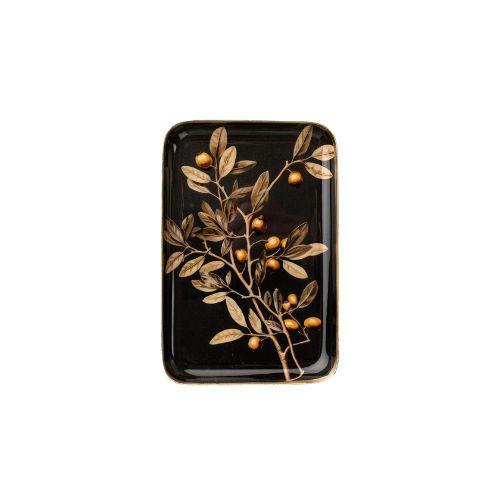 Golden Olive Enamel Tray S