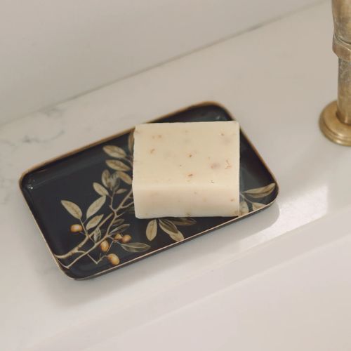Golden Olive Enamel Tray S