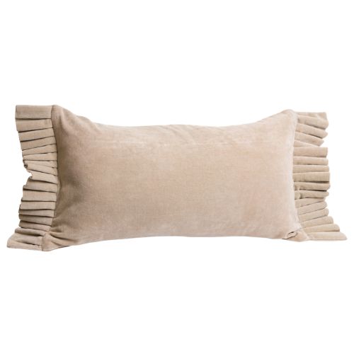 12X22 Velvet Cushion - Beige