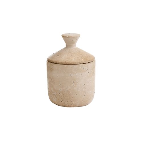 Travertine Cement Canister