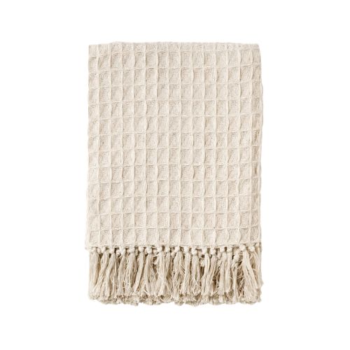 Oversized Waffle Throw - White