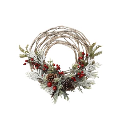 19" Berry &amp; Pine Wreath