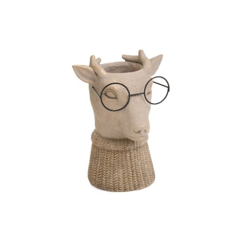 Cement Vase - Deer