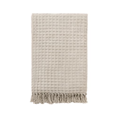 Oversized Waffle Throw - Beige