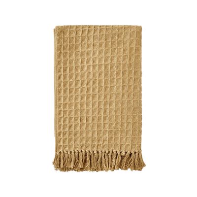 Oversized Waffle Throw - Ginger