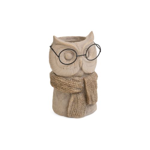 Cement Vase - Owl