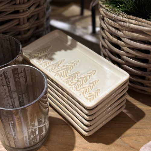 Stoneware Tray - Trees