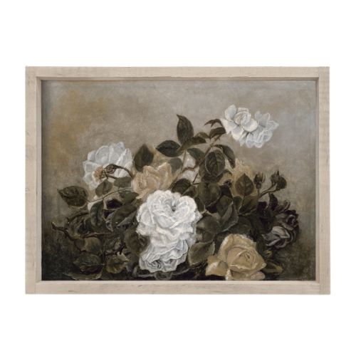 19x13" Vintage Flower Painting