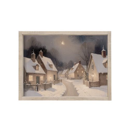 8.5x7" Christmas Village Painting