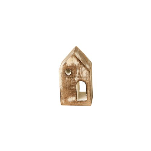 Carved House - Small, Colour: Whitewash