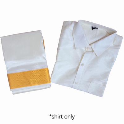 MEN HALF SLEEVE CTN - CREAM