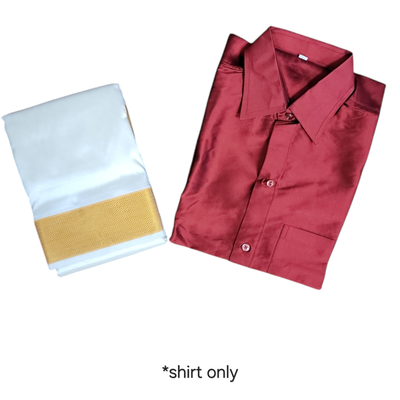 MEN HALF SLEEVE CTN - MAROON