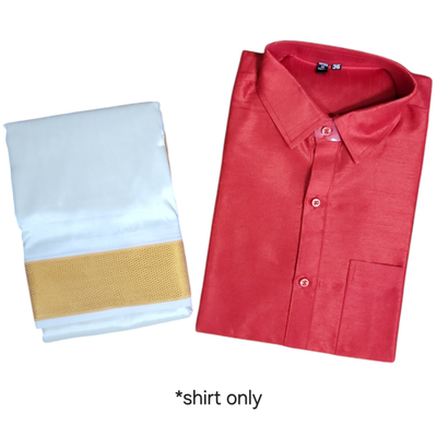 MEN HALF SLEEVE CTN - RED
