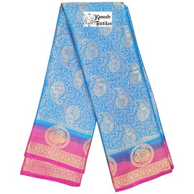 Cotton Silk Banarasi Ranima - 2 SKY BLUE/PINK