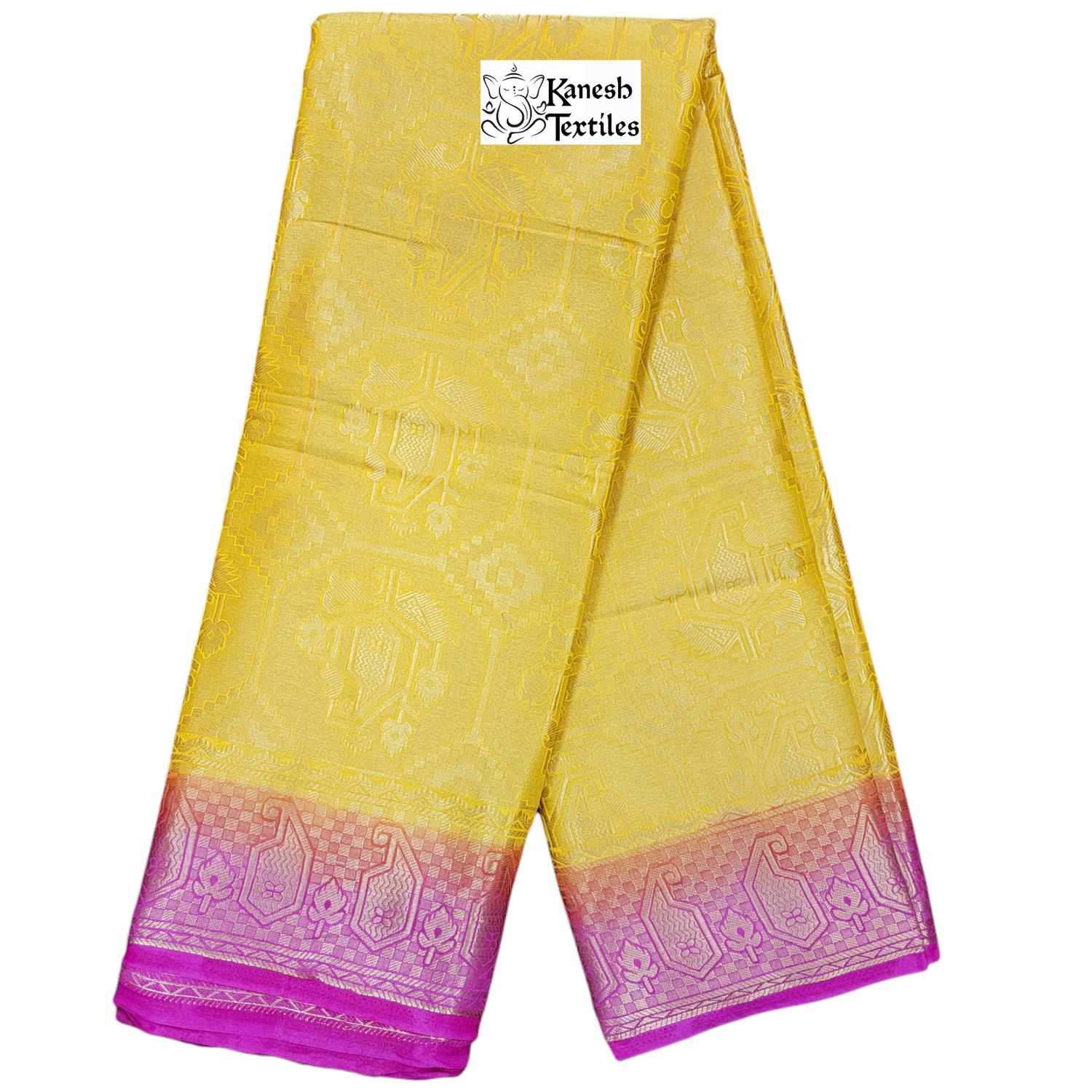 Cotton Silk Banarasi Ranima - 3 YELLOW/PINK