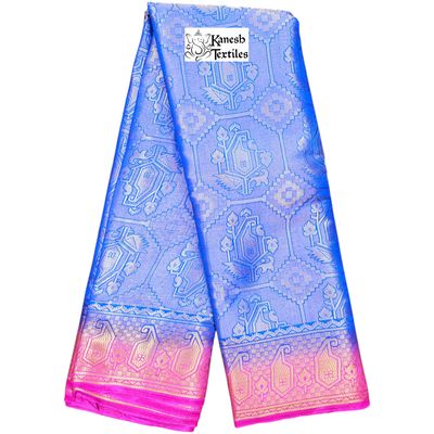 Cotton Silk Banarasi Ranima - 3 ROYAL BLUE/PINK