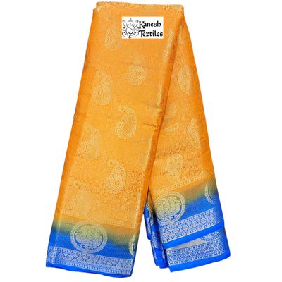 Cotton Silk Banarasi Ranima - 2 ORANGE/BLUE