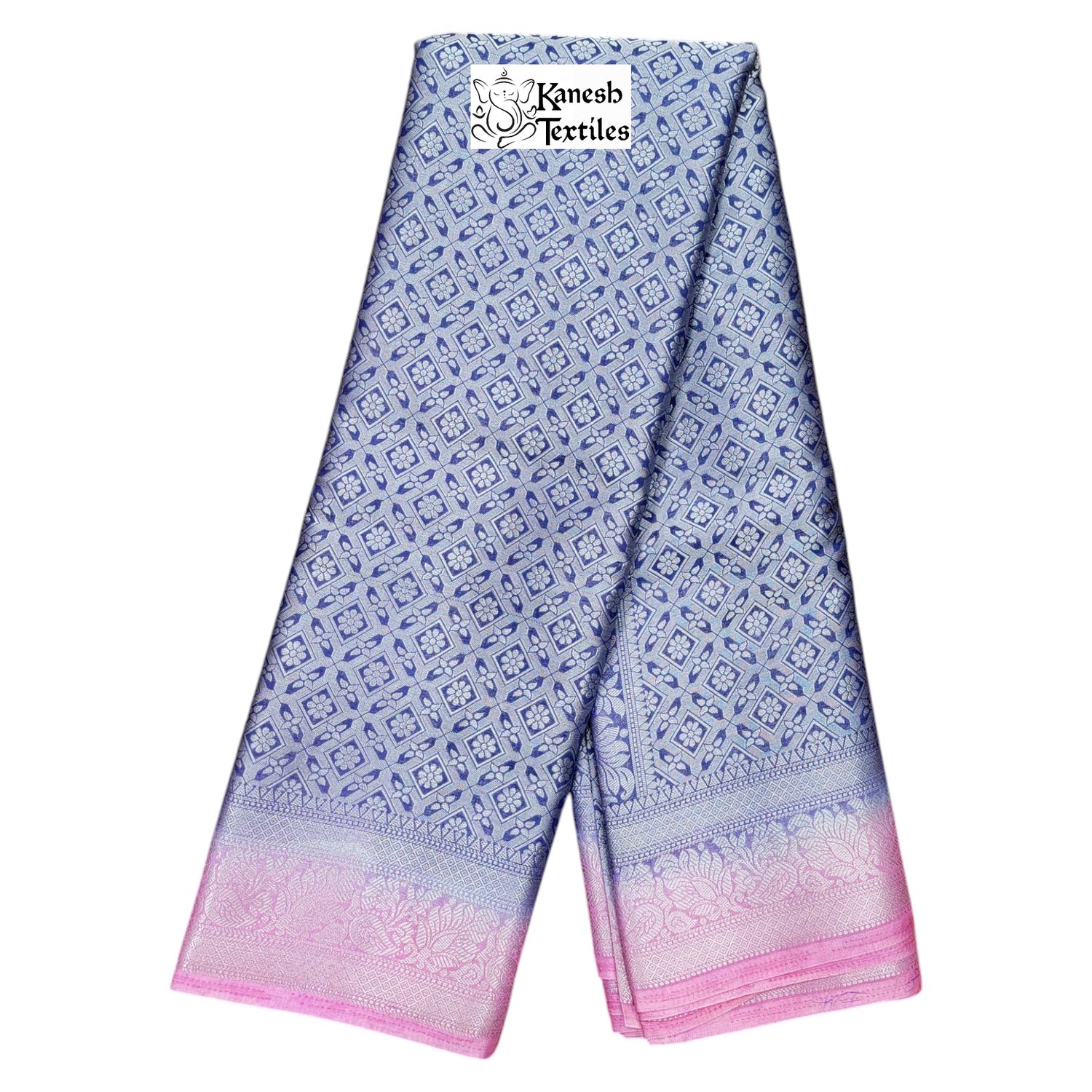 Cotton Silk Banarasi Ranima - 6 NAVY BLUE/PINK