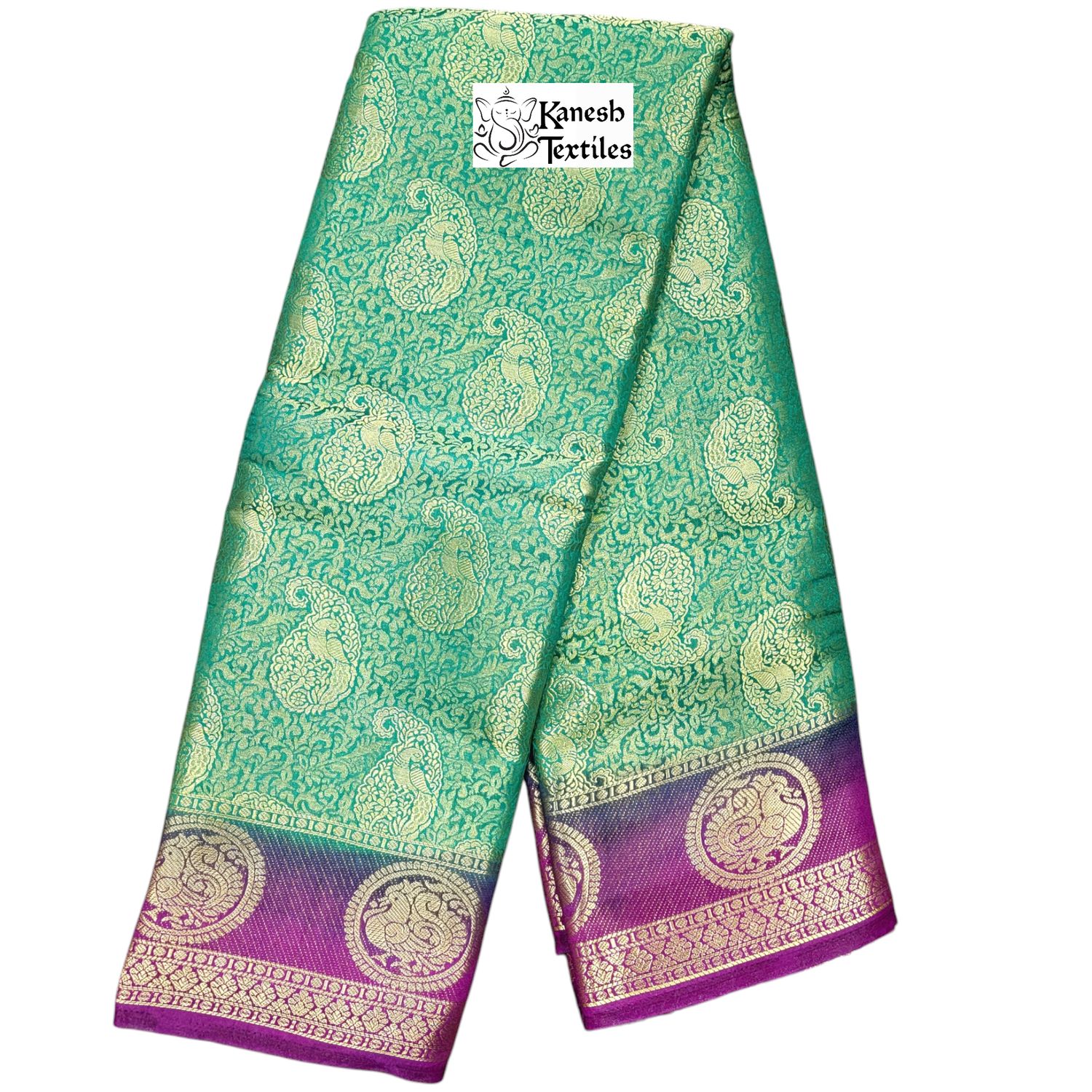 Cotton Silk Banarasi Ranima - 2 GREEN/PURPLE