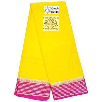 MAYSORE SILK KALYANI-YELLOW with Magenta